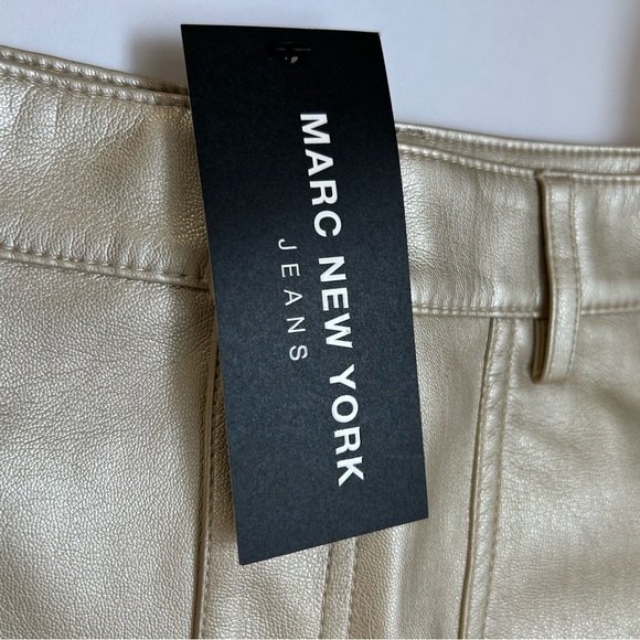Marc New York /Gold Mini A-Line Skirt/Size 2 - Picture 6 of 12